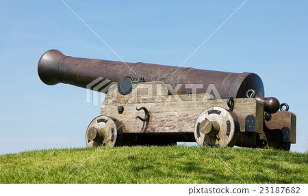 Old canon on the grass 23187682