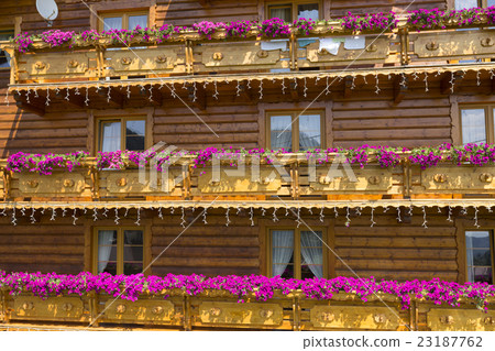 Typical wooden house in Poland. 23187762