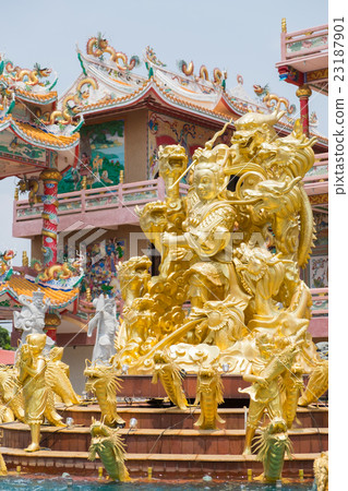 Golden statue of Naja god in Najasataisue Shrine Golden statue of Naja god in Najasataisue Shrine 23187901