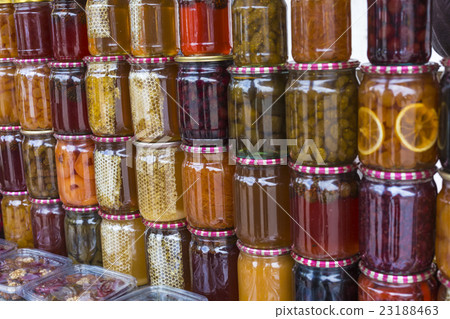 Home-made pine tree cones jam, Borjomi, Georgia Home-made pine tree cones jam, Borjomi, Georgia 23188463