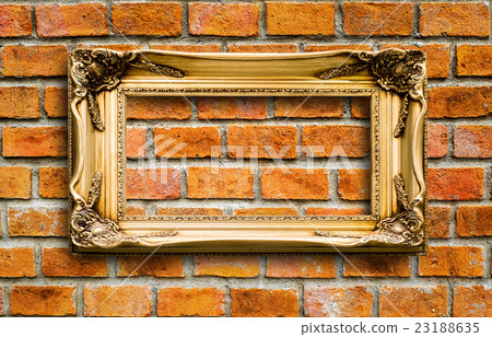 Picture frame on brick wall Picture frame on brick wall 23188635