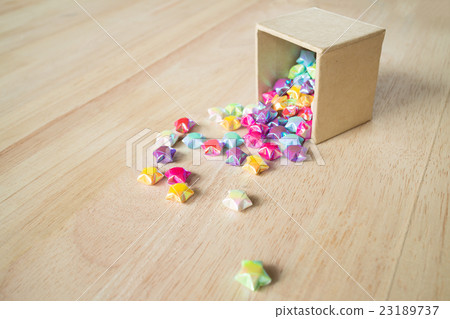 colorful of paper fold christmas stars 23189737