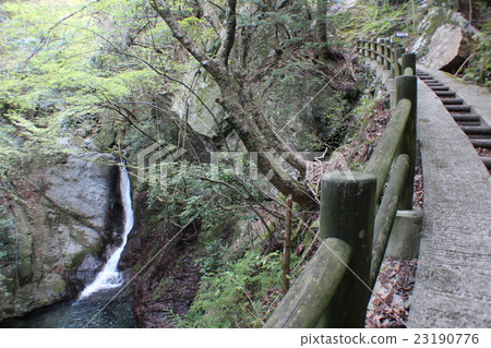 Rain waterfall "various waterfalls and scenery from the parking lot to the rain water falls" 23190776