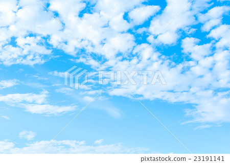 Rainy season sunny sky cloud copying space cumulus early summer sky wide copy space sky image material 23191141