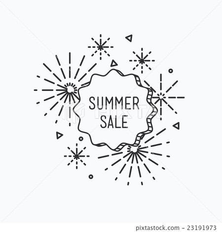 summer sale banner, background in flat 23191973