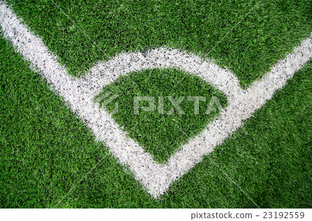 White stripe on the green soccer field White stripe on the green soccer field 23192559