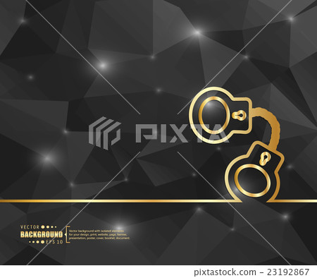Creative vector handcuffs. Art illustration 23192867