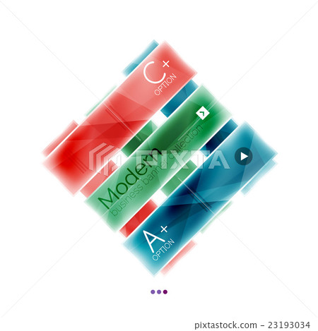 Colorful stripes glass geometric infographics 23193034