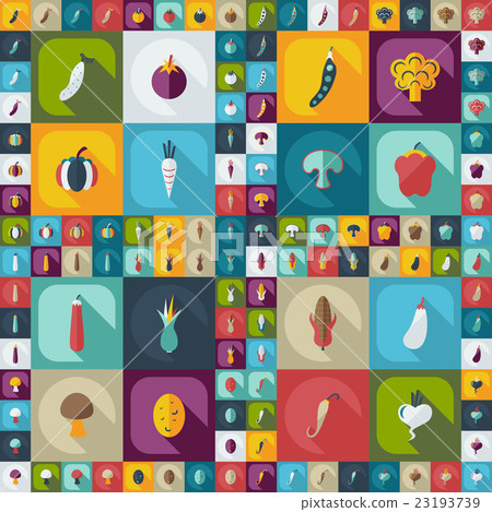 Flat concept, set modern design with shadow - Stock Illustration ...