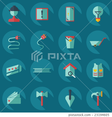 Flat concept, set modern design with shadow - Stock Illustration ...