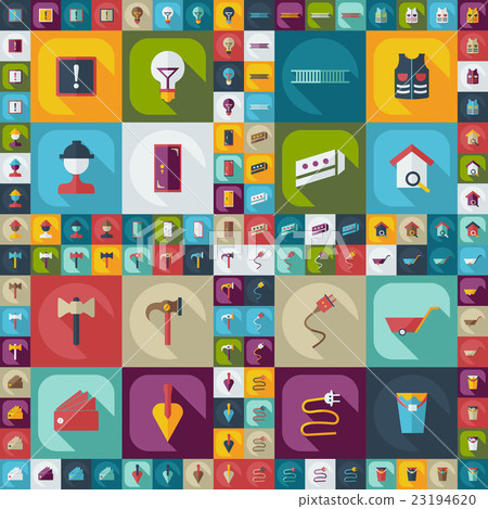 Flat concept, set modern design with shadow 23194620