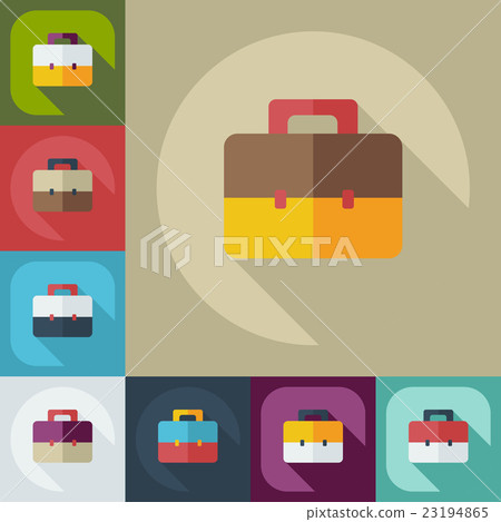 Flat concept, set modern design with shadow - Stock Illustration ...