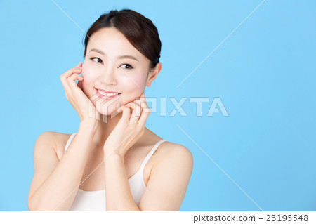 女性秀麗藍色後面圖像 23195548