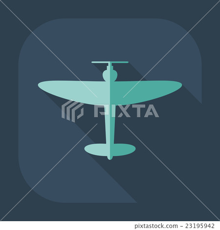 Flat modern design with shadow icon plane - Stock Illustration ...