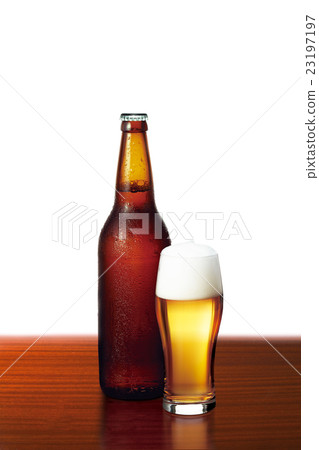 Bottled beer and glass Bottled beer and glass 23197197