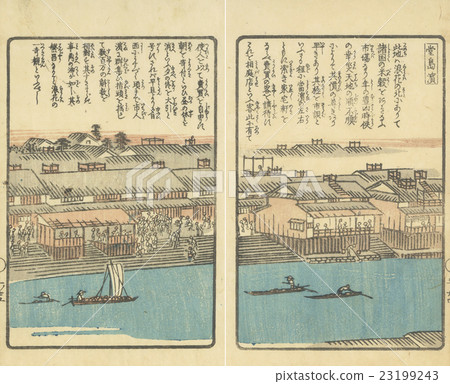 Osaka "Dojimahama" in the Edo period ("The lively entertainment of Ramen" 1855) 23199243