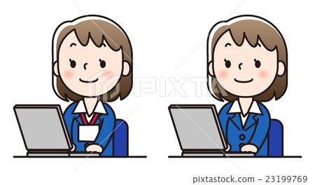 Female staff - Personal computer Female staff - Personal computer 23199769