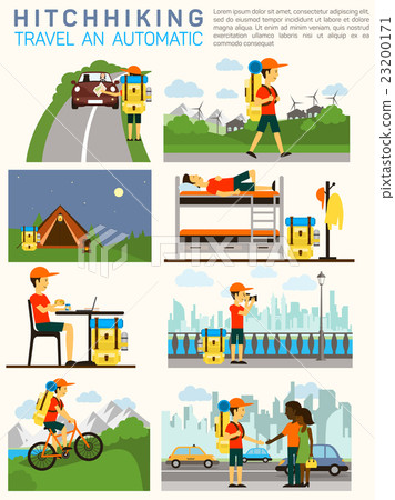 Vector flat illustration infographic of 23200171