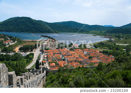 View of Ston, Croatia from the wall View of Ston, Croatia from the wall 23200189