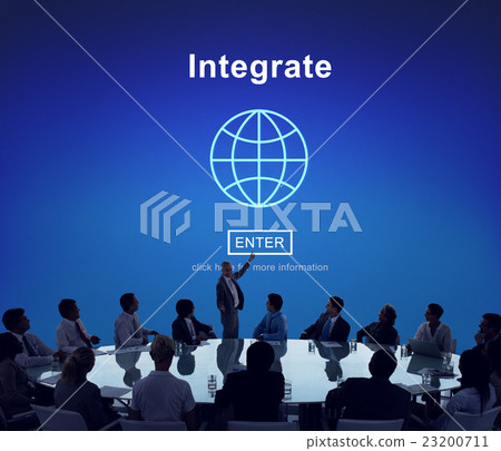 Integrate Combine Merge Online Web Concept 23200711