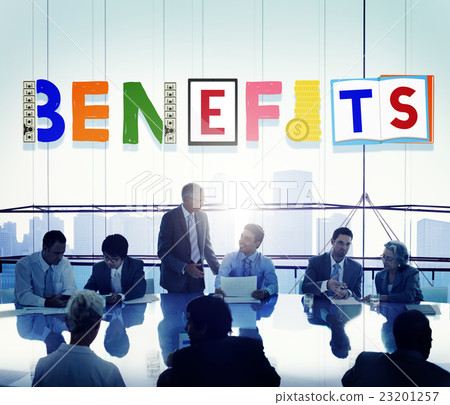 Benefits Advantage Assests Bonus Wages Concept Benefits Advantage Assests Bonus Wages Concept 23201257
