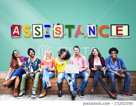 Assistance Aid Help Charity Word Design Concept Assistance Aid Help Charity Word Design Concept 23202590