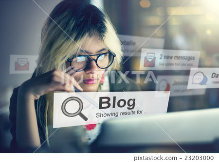 Blog Blogging Homepage Social Media Network Concept 23203000