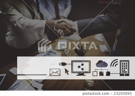 Digital Icon Symbol Global Network Technology Concept 23203093