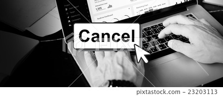 Click Cancel Button Interface Concept 23203113