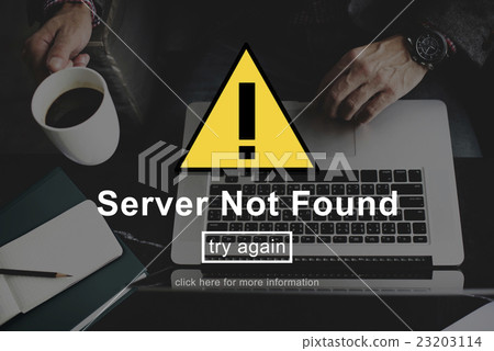 Server Not Found Error Danger Caution Warning Concept 23203114