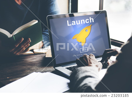 Launch Start Brand Introduce Rocket Ship Concept 23203185