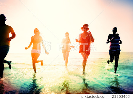 Friendship Freedom Beach Summer Holiday Concept Friendship Freedom Beach Summer Holiday Concept 23203403