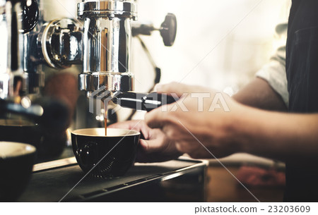 Barista Cafe Making Coffee Preparation Service Concept 23203609