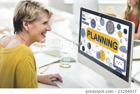 Planning Strategy Global Business Data Concept 23204017