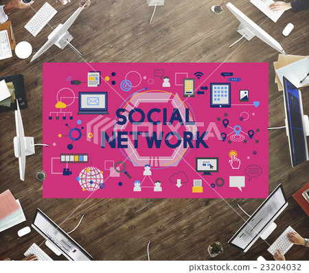 Social Network Connection Digital Communication Concept 23204032