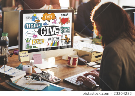 Give Aid Charity Support Welfare Concept Give Aid Charity Support Welfare Concept 23204283