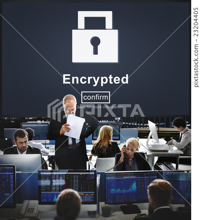 Data Privacy Encrypted Online Security Protection Concept 23204405