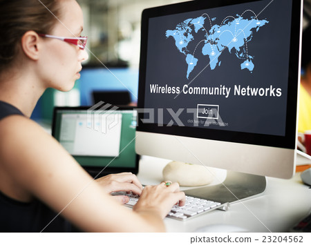 Wireless Community Networks Internet Sharing Concept Wireless Community Networks Internet Sharing Concept 23204562