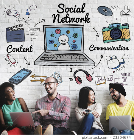 Social Network Online Sharing Connection Concept 23204674