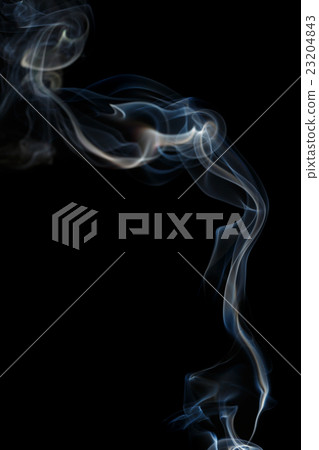 Abstract blue smoke from aromatic sticks. 23204843