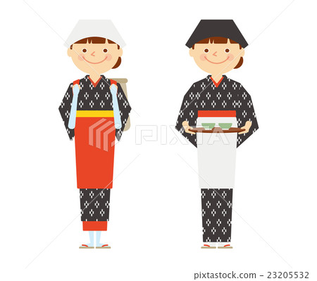 採摘女性全身工作者例證的茶 23205532