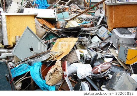 Illegal dumping, mountains of coarse garbage 23205852