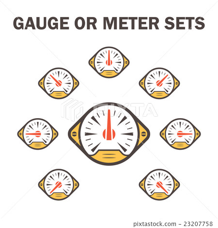 Gauge meter icon 23207758