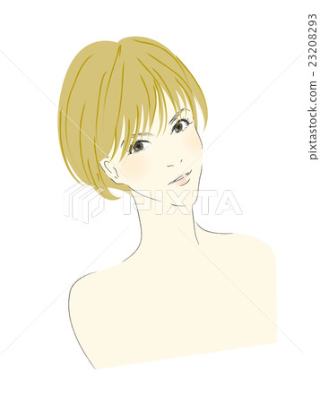 一個女人的插圖（棕色頭髮快捷方式） 23208293