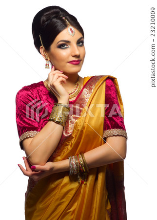 Indian woman isolated Indian woman isolated 23210009