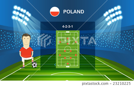 Soccer team arrangement. Football infographic Soccer team arrangement. Football infographic 23210225