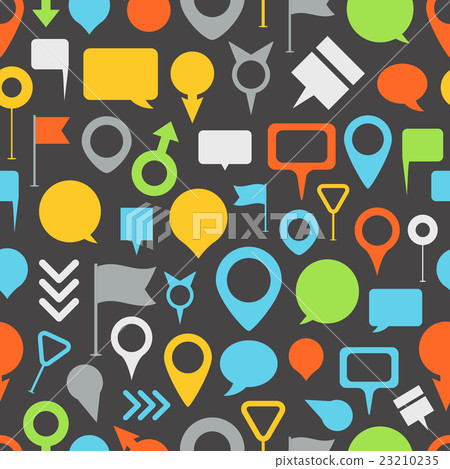 Navigation pins seamless pattern Navigation pins seamless pattern 23210235