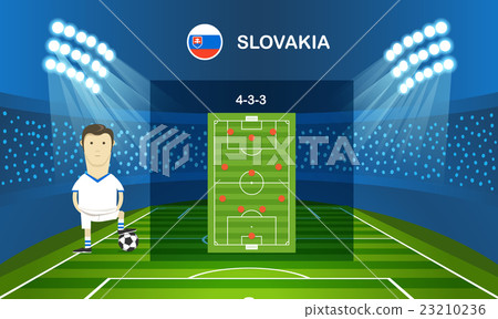 Soccer team arrangement. Football infographic 23210236