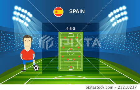 Soccer team arrangement. Football infographic Soccer team arrangement. Football infographic 23210237