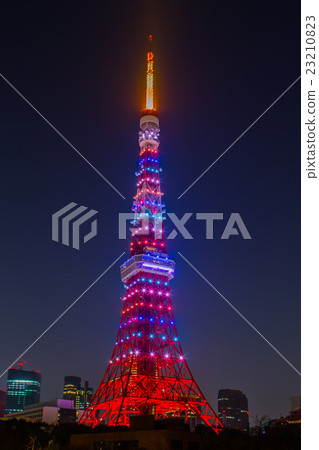 東京鐵塔2016年東京馬拉松舉行紀念點亮 23210823